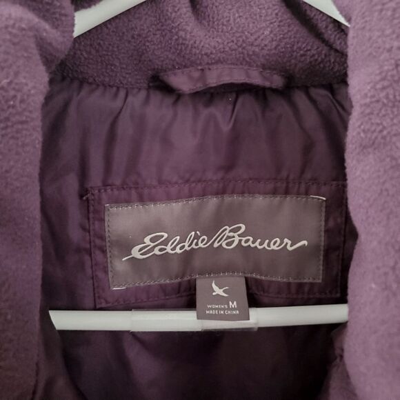 Eddie Bauer Long Winter Parka Coat Plum Purple Women's Size Medium - Picture 2 of 4